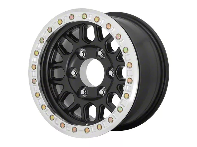 KMC Grenade Desert Beadlock Satin Black 6-Lug Wheel; 17x8.5; 0mm Offset (19-23 Ranger)