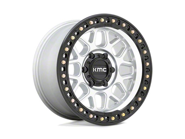 KMC GRS Machined with Satin Black Lip 6-Lug Wheel; 17x9; 18mm Offset (19-23 Ranger)