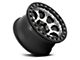 KMC Riot Beadlock Machined Face with Satin Black Windows and Ring 6-Lug Wheel; 17x9; -12mm Offset (19-23 Ranger)
