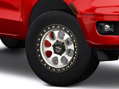 KMC Riot SBL Machined with Satin Black Lip 6-Lug Wheel; 18x9; 18mm Offset (19-23 Ranger)