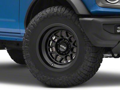 KMC Terra Satin Black 6-Lug Wheel; 17x8.5; 0mm Offset (19-23 Ranger)