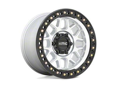 KMC GRS Machined with Satin Black Lip 6-Lug Wheel; 17x9; 0mm Offset (19-25 Sierra 1500)