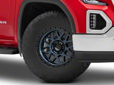 KMC GRS Midnight Blue with Gloss Black Lip 6-Lug Wheel; 18x9; -12mm Offset (19-25 Sierra 1500)