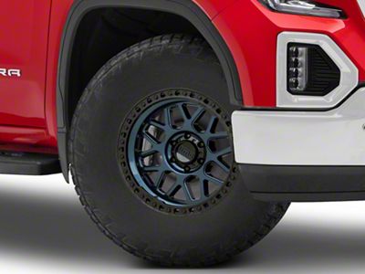 KMC GRS Midnight Blue with Gloss Black Lip 6-Lug Wheel; 17x9; 0mm Offset (19-25 Sierra 1500)
