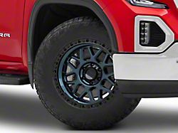 KMC GRS Midnight Blue with Gloss Black Lip 6-Lug Wheel; 17x9; -12mm Offset (19-25 Sierra 1500)