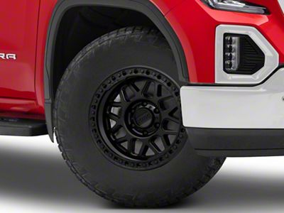 KMC GRS Satin Black 6-Lug Wheel; 18x9; -12mm Offset (19-25 Sierra 1500)