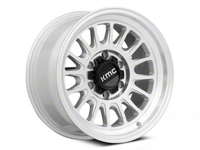 KMC Impact Ol Silver Machined 6-Lug Wheel; 17x8.5; 0mm Offset (14-18 Sierra 1500)