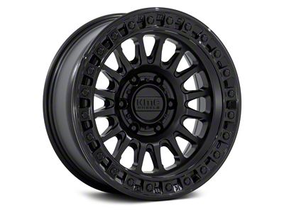 KMC IMS Matte Black with Gloss Black Lip 6-Lug Wheel; 17x8.5; -10mm Offset (14-18 Sierra 1500)