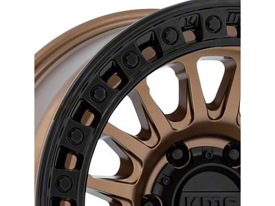 KMC IMS Matte Bronze with Gloss Black Lip 6-Lug Wheel; 17x8.5; -10mm Offset (14-18 Sierra 1500)