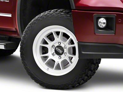KMC Range Gloss Silver with Machined Face 6-Lug Wheel; 17x8.5; -10mm Offset (14-18 Sierra 1500)