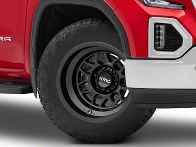 KMC Terra Satin Black 6-Lug Wheel; 20x9; -12mm Offset (19-25 Sierra 1500)