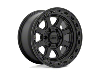 KMC Chase Satin Black with Gloss Black Lip 8-Lug Wheel; 20x9; 18mm Offset (20-24 Sierra 2500 HD)