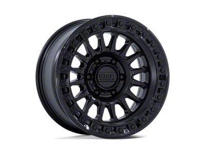 KMC IMS Matte Black with Gloss Black Lip 8-Lug Wheel; 20x9; 0mm Offset (20-26 Sierra 3500 HD SRW)