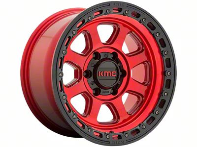 KMC Chase Candy Red with Black Lip 6-Lug Wheel; 20x9; 0mm Offset (19-24 Silverado 1500)