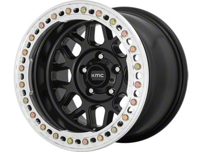 KMC Grenade Crawl Satin Black 6-Lug Wheel; 20x10; -48mm Offset (19-26 Silverado 1500)
