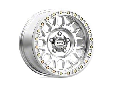 KMC Grenade Desert Beadlock Machined 6-Lug Wheel; 17x8.5; 0mm Offset (14-18 Silverado 1500)