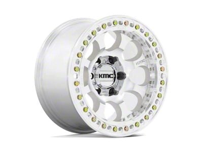 KMC Riot Beadlock Machined 6-Lug Wheel; 17x8.5; 0mm Offset (14-18 Silverado 1500)