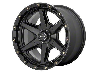 KMC Tempo Satin Black 6-Lug Wheel; 17x9; 0mm Offset (14-18 Silverado 1500)