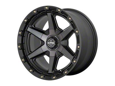KMC Tempo Satin Black with Gray Tint 6-Lug Wheel; 17x9; 0mm Offset (14-18 Silverado 1500)