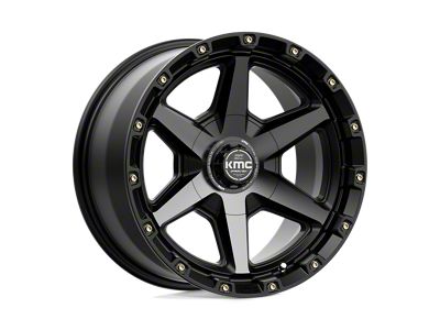 KMC Tempo Satin Black with Gray Tint 6-Lug Wheel; 20x9; 0mm Offset (19-25 Silverado 1500)
