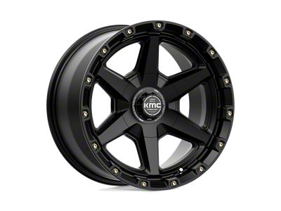 KMC Tempo Satin Black 6-Lug Wheel; 20x9; 0mm Offset (19-25 Silverado 1500)