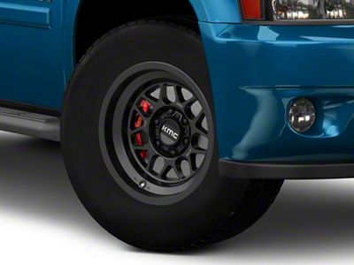 KMC Terra Satin Black 6-Lug Wheel; 18x8.5; 0mm Offset (19-24 Silverado 1500)