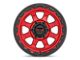 KMC Chase Candy Red with Black Lip 8-Lug Wheel; 20x9; 0mm Offset (07-10 Silverado 3500 HD SRW)