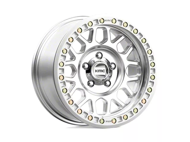 KMC Grenade Desert Beadlock Machined 8-Lug Wheel; 17x8.5; 0mm Offset (07-10 Silverado 3500 HD SRW)