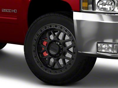 KMC GRS Satin Black 8-Lug Wheel; 20x9; 0mm Offset (07-10 Silverado 3500 HD SRW)