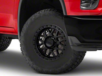 KMC GRS Satin Black 8-Lug Wheel; 17x8.5; 0mm Offset (20-25 Silverado 3500 HD SRW)
