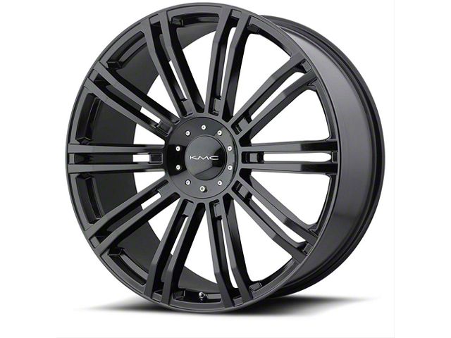 KMC D2 Gloss Black 6-Lug Wheel; 22x9.5; 35mm Offset (21-24 Tahoe)
