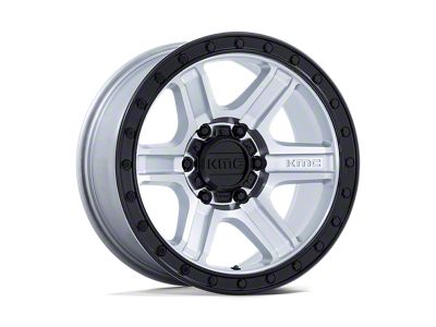 KMC Outrun Machined with Gloss Black Lip 6-Lug Wheel; 18x9; 18mm Offset (21-25 Tahoe)