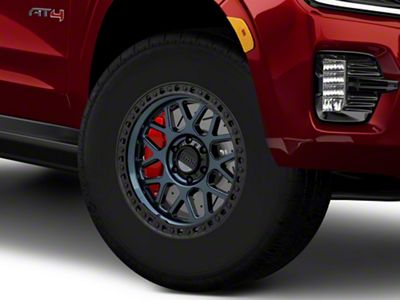 KMC GRS Midnight Blue with Gloss Black Lip 6-Lug Wheel; 17x9; -12mm Offset (21-26 Yukon)