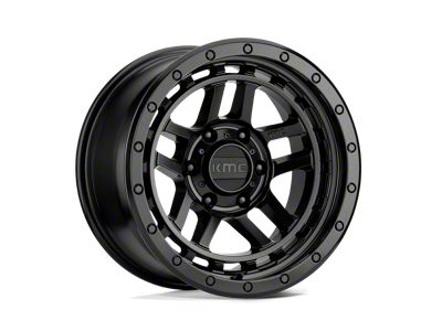 KMC Recon Satin Black 6-Lug Wheel; 17x9; -12mm Offset (15-20 Yukon)