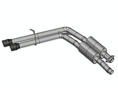 Kooks Dual Exhaust System with Black Tips; Middle Side Exit (17-20 F-150 Raptor)