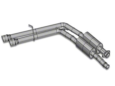 Kooks Dual Exhaust System with Polished Tips; Middle Side Exit (17-20 F-150 Raptor)