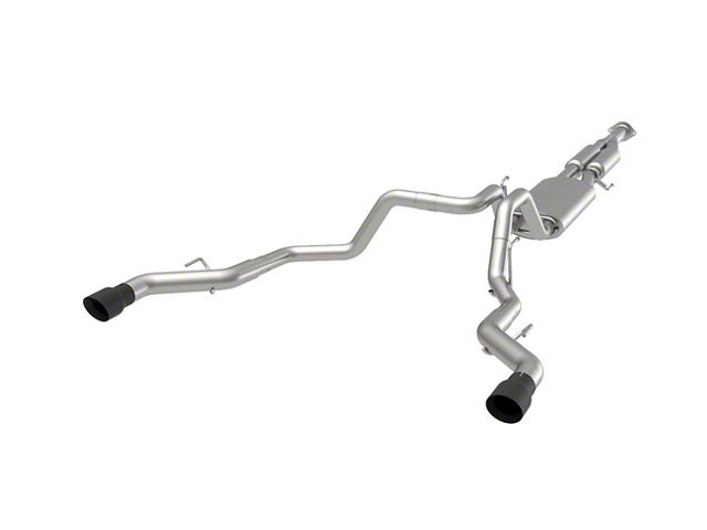 Kooks Dual Exhaust System with Black Tips; Rear Exit (15-20 5.0L F-150)
