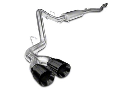Kooks Single Exhaust System with Black Tips; Side Exit (14-18 5.3L Silverado 1500)