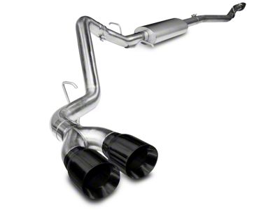 Kooks Single Exhaust System with Black Tips; Side Exit (14-18 5.3L Sierra 1500)