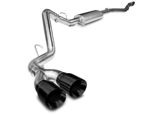 Kooks Single Exhaust System with Black Tips; Side Exit (14-18 5.3L Sierra 1500)