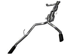 Kooks True Dual Cat-Back Exhaust System w/ Off-Road X-Pipe; Black Tips; Split Rear Exit (10-14 6.2L F-150 Raptor)