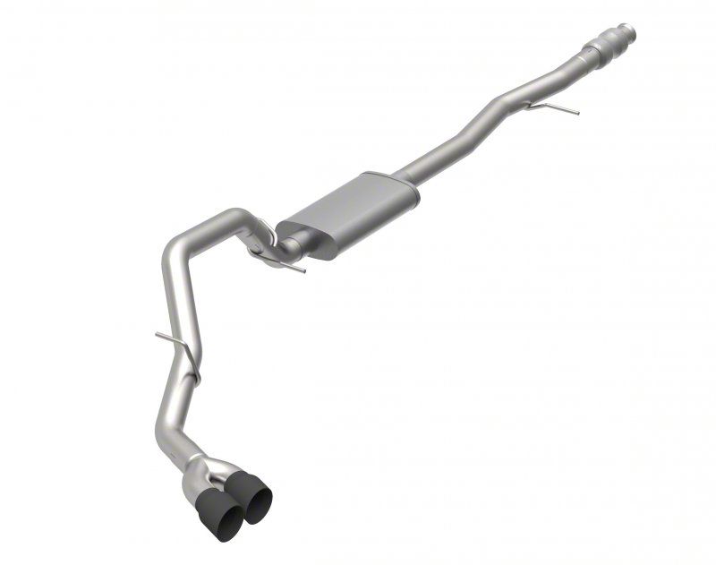 Kooks Silverado 1500 KRT Single Exhaust System with Black Tips; Side