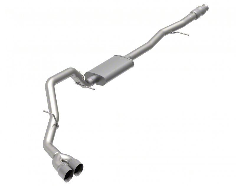 Kooks Silverado 1500 KRT Single Exhaust System with Polished Tips; Side