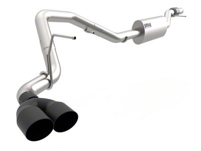 Kooks Single Exhaust System with Black Tips; Side Exit (21-25 5.3L Tahoe)