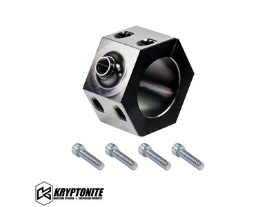 Kryptonite Products Death Grip Steering Stabilizer Adapter Kit for FOX ATS or Eyelet Mounted Stabilizer (08-26 4WD F-250 Super Duty w/ Death Grip Drag Link)