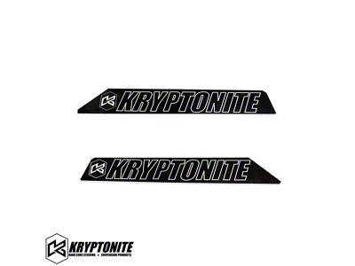 Kryptonite Products Front Upper Control Arm Kryptonite Logo Plates (01-10 Sierra 2500 HD w/ Kryptonite Upper Control Arms)