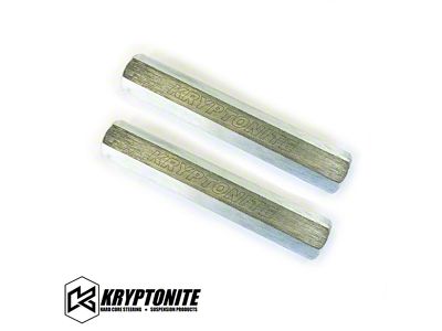 Kryptonite Products Solid Steel Tie Rod Sleeves; Zinc Plated (01-10 Silverado 3500 HD)