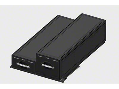 Kufu USA Catch-and-Click Two Drawer System; 11-Inch/18-Inch (99-26 F-350 Super Duty)