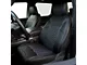 Kustom Interior Premium Artificial Leather Front and Rear Seat Covers; All Black with Double Hex Stitch Accent (21-24 F-150 SuperCrew w/ Front Bucket Seats)