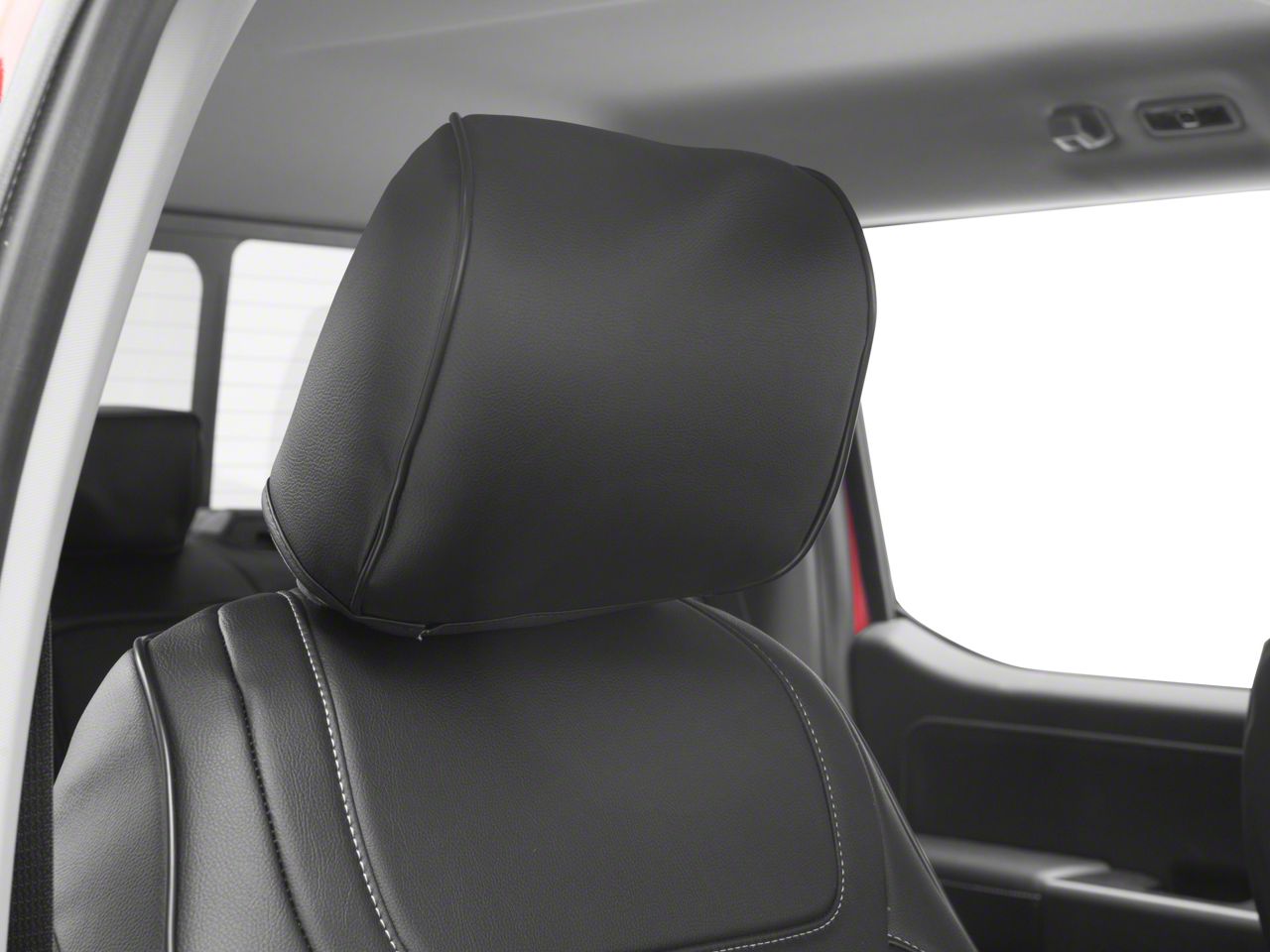 Kustom Interior F150 Premium Artificial Leather Front and Rear Seat Covers; All Black SCF150